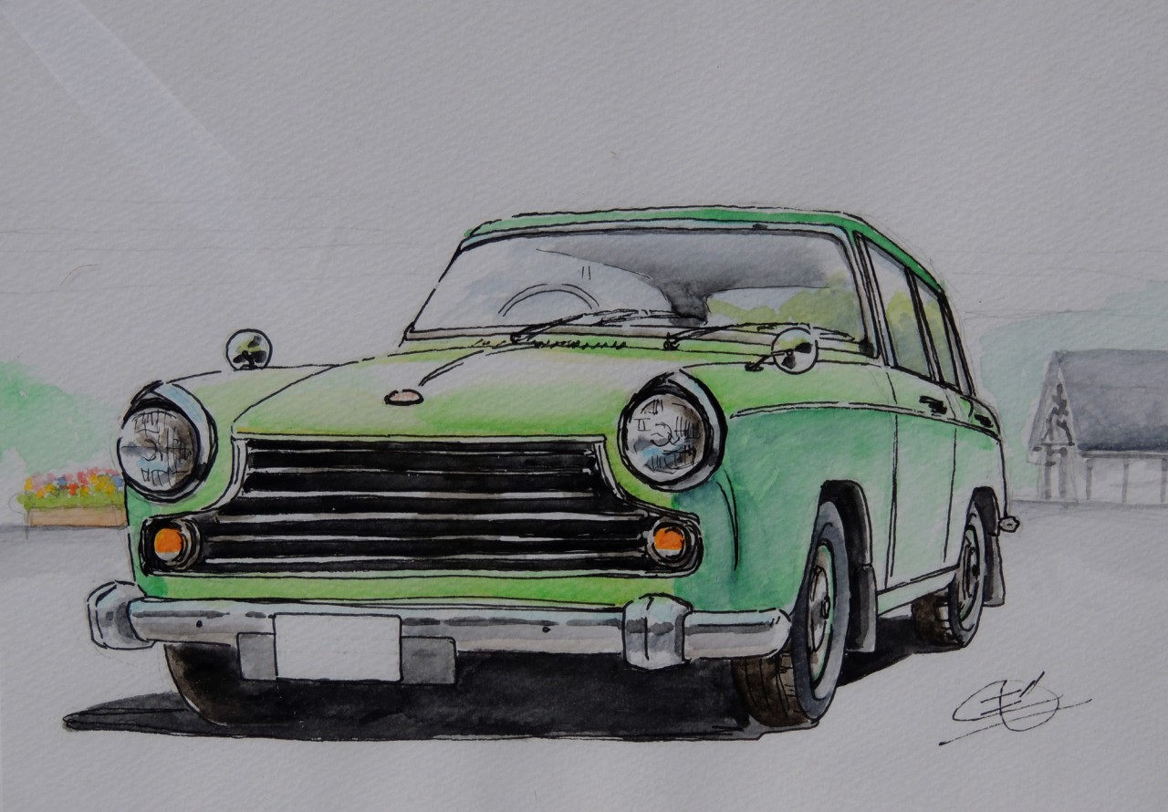 絵描き屋の独り言 カーイラスト旅日記 Vol 17 Yokosuka Historic Car Day22 外車王soken