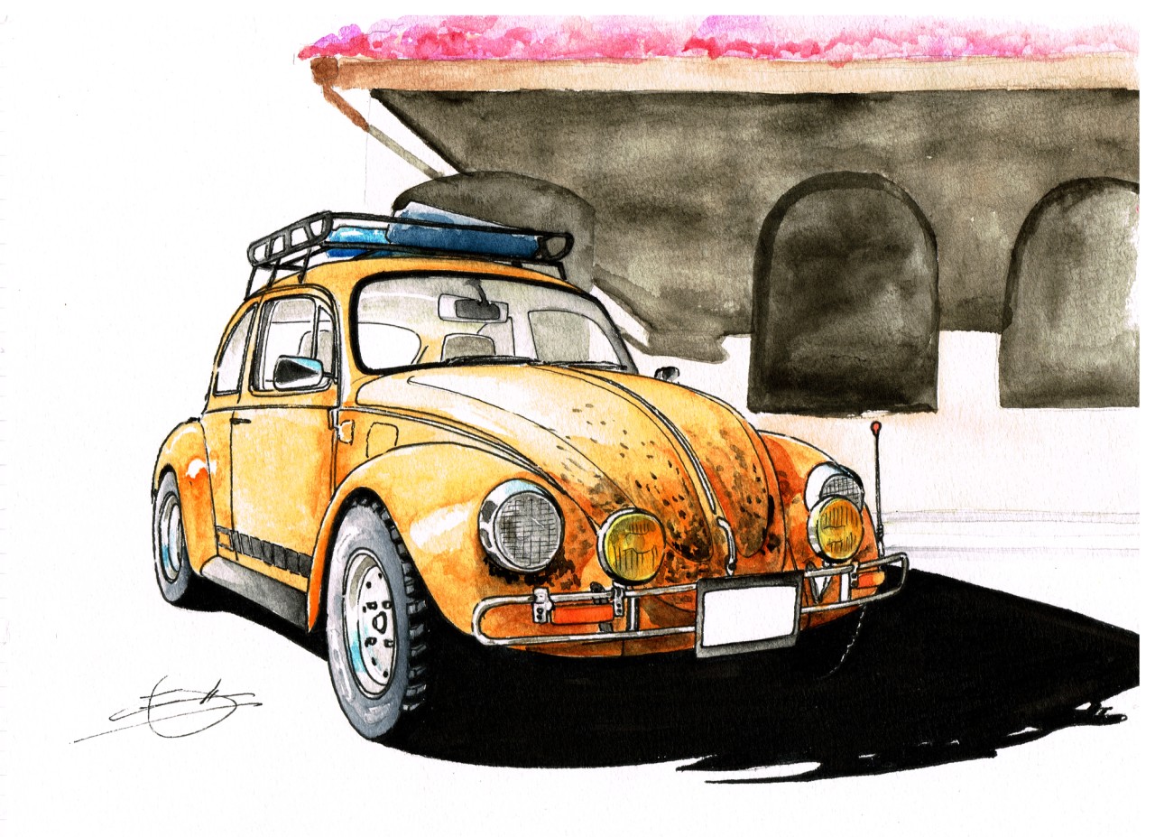 絵描き屋の独り言「カーイラスト旅日記」vol.26：「Show your '70VW'S 